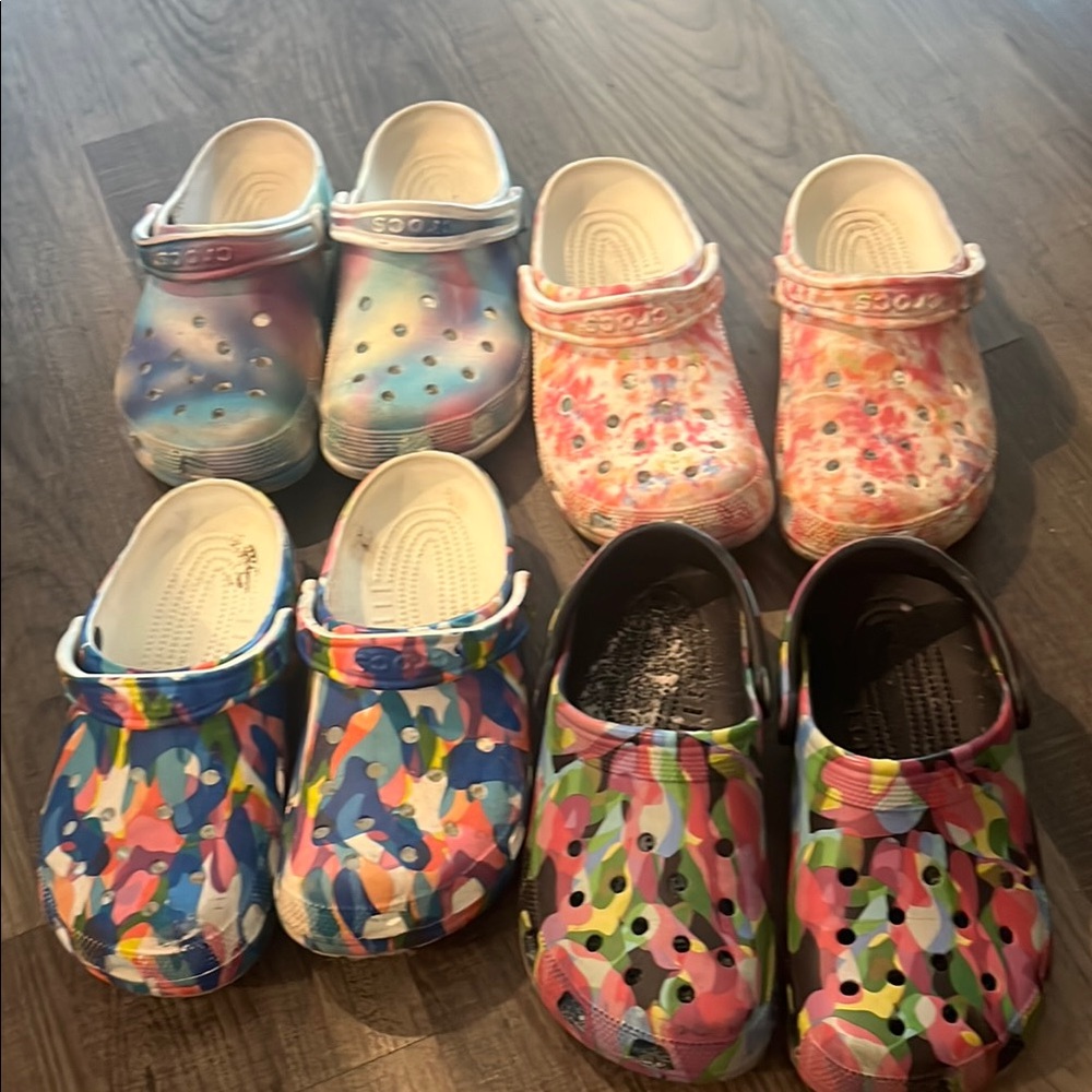 CROCS Blue and Pink Mules Comfortable Foam Clogs